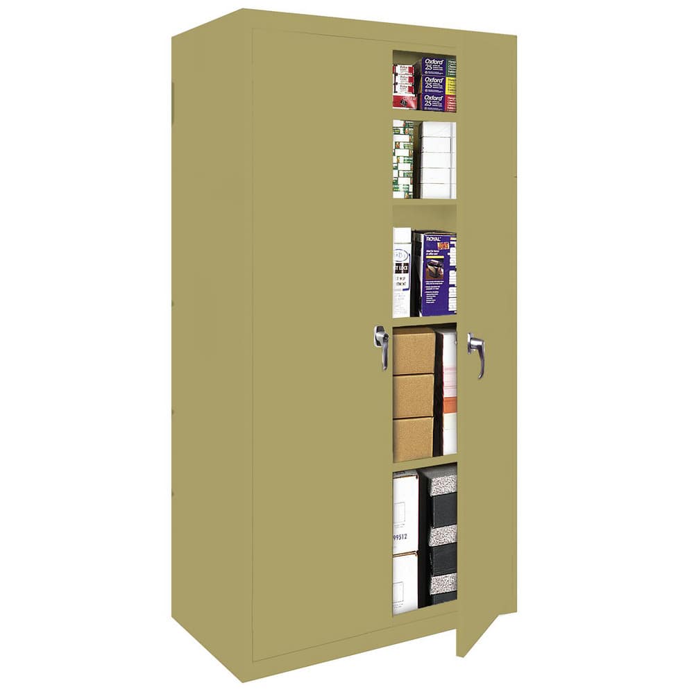 Storage Cabinets, Cabinet Type: Fixed Shelf, Lockable Storage , Cabinet Material: Steel , Width (Inch): 42in , Depth (Inch): 18in  MPN:FS-42-TS