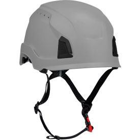 Traverse™ Cap Style Industrial Climbing Helmet Vented HDPE Suspension Gray 280-HP1491RVM-09