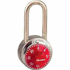 Master Lock® No. 1502LHRED General Security Combo Padlock LH Shackle - Red Dial 1502LHRED