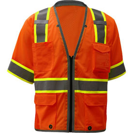 GSS Safety 2702 Class 3 Heavy Duty Safety Vest Orange 4XL 2702-4XL