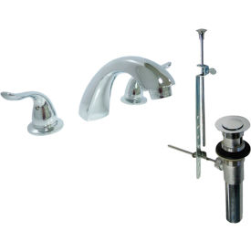 Dominion Faucets Wide Spread Faucet w/ Pop Up & Medium Arc Spout 1.2 GPM Chrome 77-5700