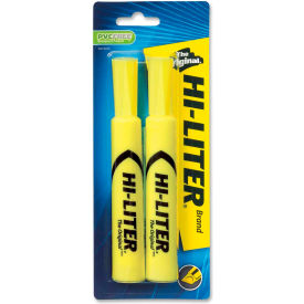 Avery® Hi-Liter Desk Style Highlighter Chisel Tip Fluorescent Yellow Ink 2/Pack 24081