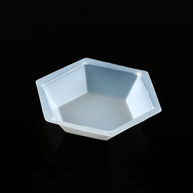 Antistatic Hexagonal Weighing Dish Polystyrene 50mL Case of 500 3616