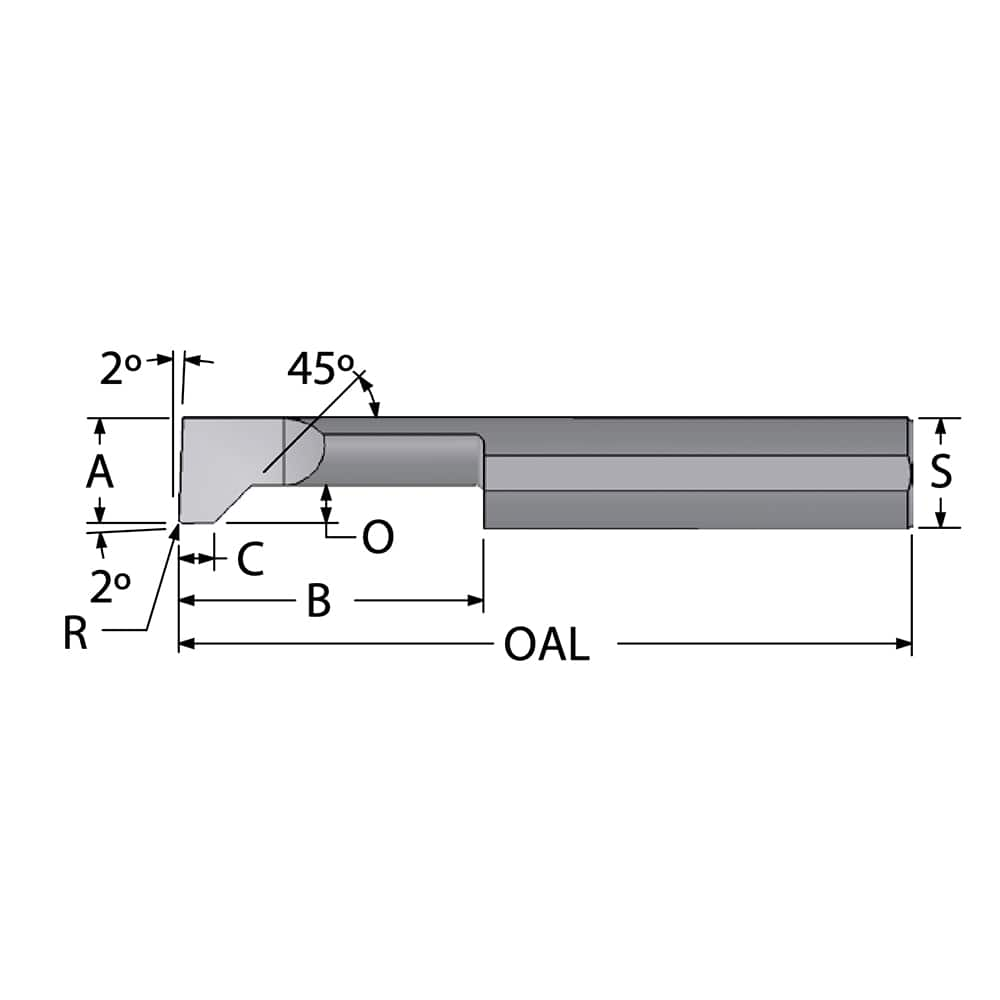 Back Chamfer Boring Bar: 0.12