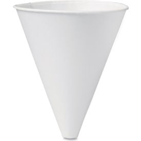 SOLO® Bare Eco-Forward Treated Paper Funnel Cups 10 oz. Cap. White 250/Bag 4 Bags/Carton 10BFC-2050