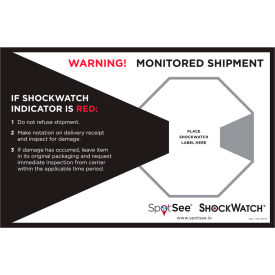 SpotSee™ ShockWatch® Companion Labels 5-3/4