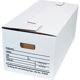 GoVets™ Interlocking Flap File Storage Boxes 24