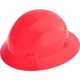 Jackson Safety Advantage Full Brim Hard Hat Non-Vented 4-Pt. Ratchet Suspension Red 20804