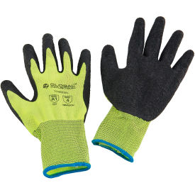 GoVets™ Crinkle Latex Coated Gloves Hi-Viz Lime/Black X-Large - Pkg Qty 12 603XL708