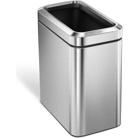 Simplehuman® Steel Slim Open Top Trash Can 6.6 Gallon Brushed Stainless CW1490