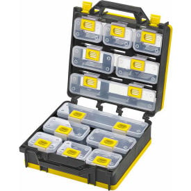 ShopSol 1010497 Bin Compartment Case - 2 Sided 12 Locking Bins 26