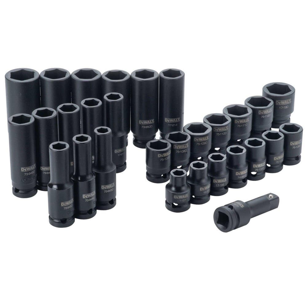 Impact Socket Set: 30 Pc, MPN:DWMT19249