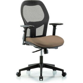 Blue Ridge Ergonomics™ Mesh Back Antibacterial Industrial Chair Vinyl Seat Taupe EXE-MDHCH-RG-H0-A2-RC-8809