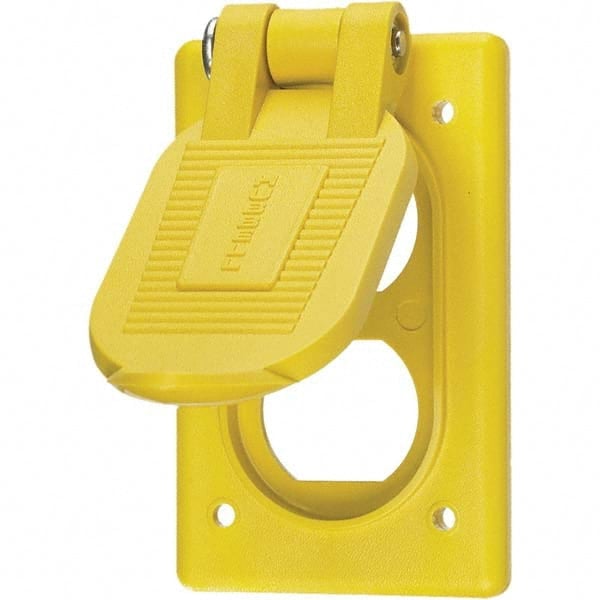 Weatherproof Box Covers, Electrical Box Shape: Rectangle, Number Of Outlets: 1, Resistance Features: Weather-Resistant, Housing Material: Thermoplastic MPN:HBL52CM21