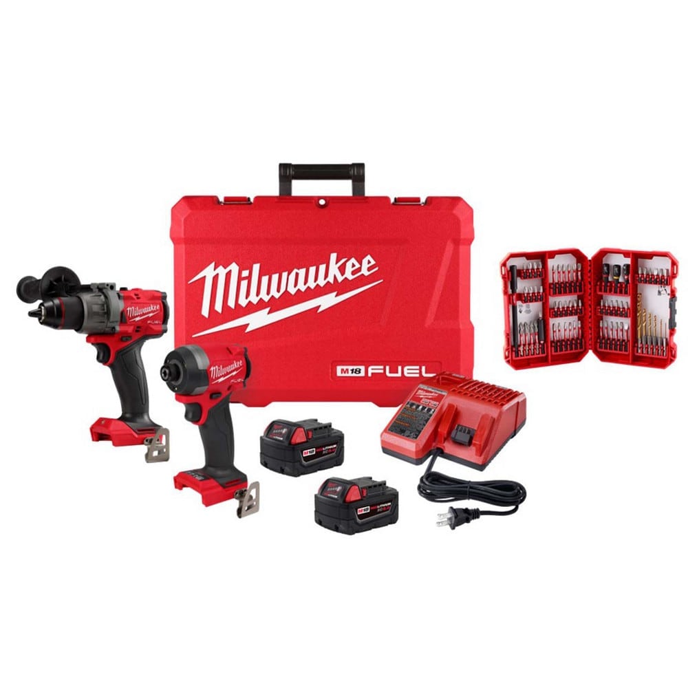 Cordless Tool Combination Kits, Kit Type: 18 Volt Cordless Tool Combination , Tools: 1/4 in Hex Impact Driver, 1/2 in Hammer Drill , Voltage: 18.00  MPN:1607673/3552680