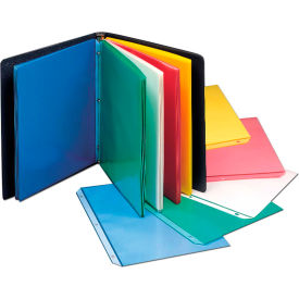 C-Line Products Colored Polypropylene Sheet Protector Assorted Colors 11 x 8 1/2 50/BX 62010