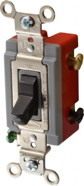 3 Pole, 120 to 277 VAC, 20 Amp, Industrial Grade Toggle Three Way Switch MPN:HBL1223