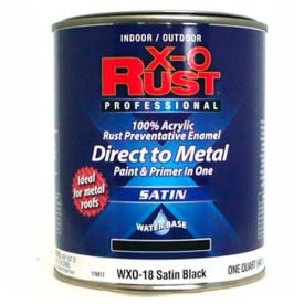 X-O Rust Anti-Rust Enamel Satin Finish Satin Black Quart - 176817 176817