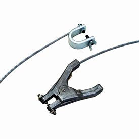 Hubbell GCSI-HC-10 Hand Clamp & C-Clamp w/ 10 Ft. 7X19 Insulated Stranded Flex. Steel Cable GCSI-HC-10