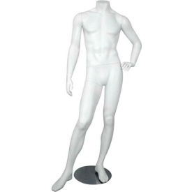 Male Mannequin - Headless Left Hand on Hip Right Knee Bent - Matte Finish ERIC-3