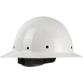 Wolfjaw™ Full Brim Smooth Dome Hard Hat Non-Vented Textile Suspension White 280-HP1481R-01