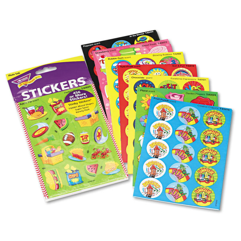 TREND Stinky Stickers Variety Pack, Assorted, Set Of 480 (Min Order Qty 7) MPN:T-83901