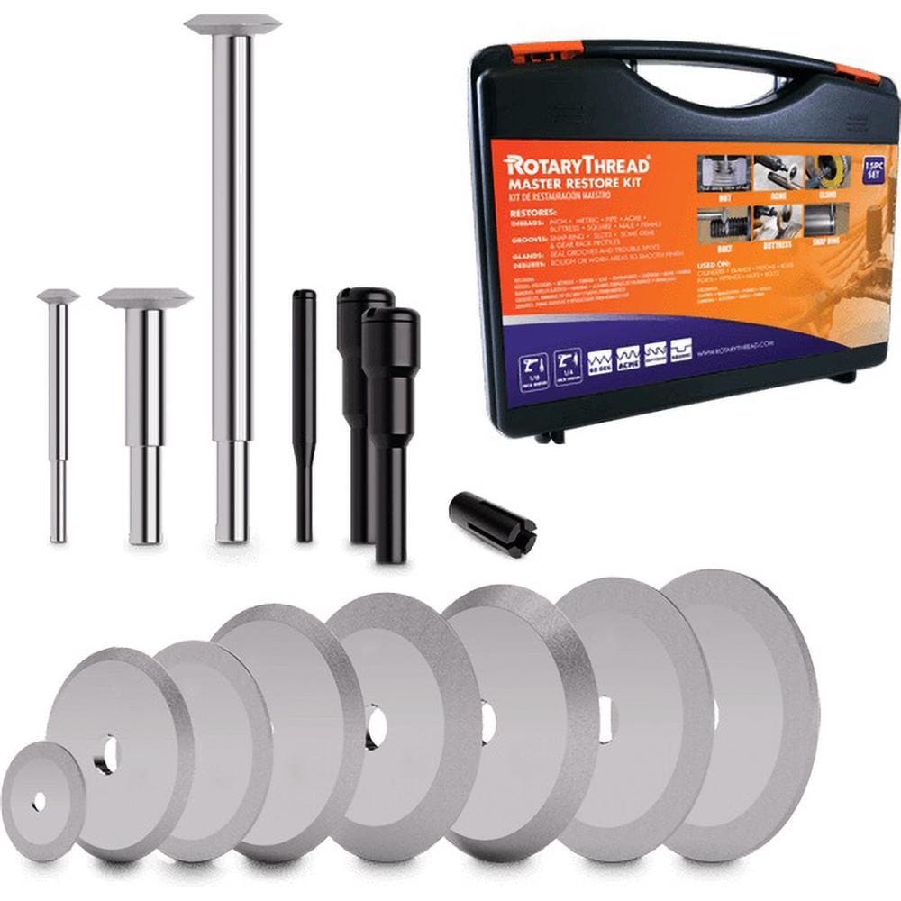 Thread Repair Kits, Kit Type: Thread Repair Kit , Insert Thread Size (Inch): 7/16, 5/8, 1, 1-3/4, 2-1/8 , Includes Drill: No , Includes Tap: No  MPN:RTKMASTR