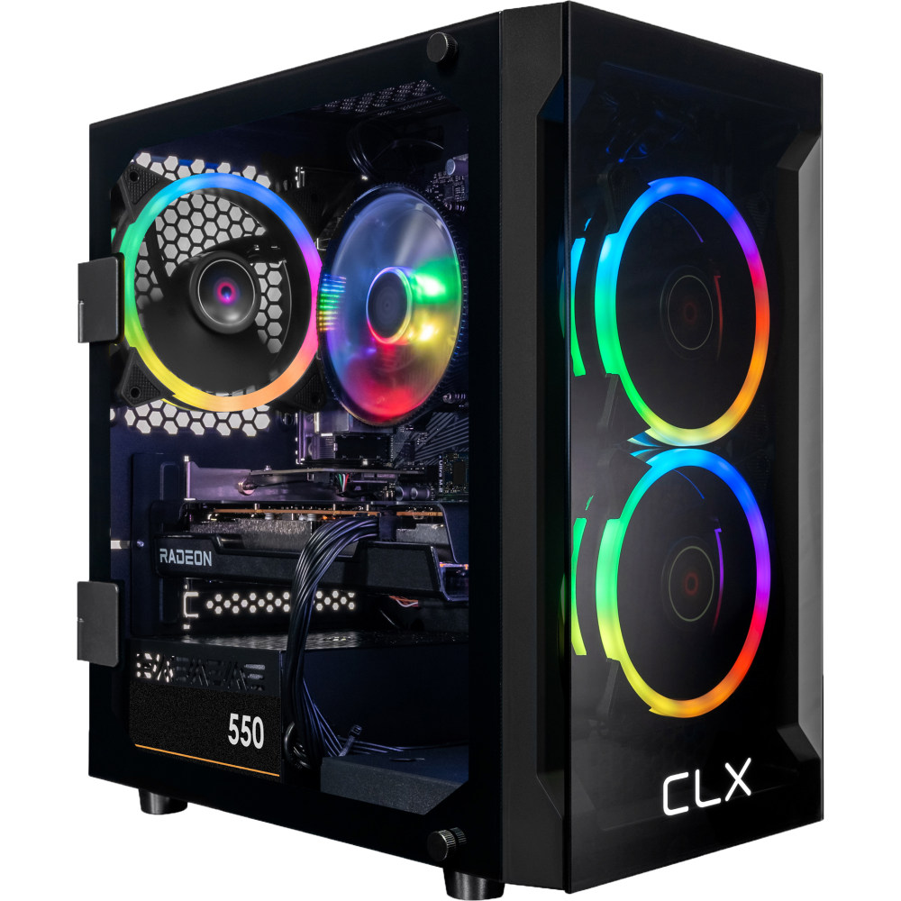 CLX SET Gaming Desktop PC, AMD Ryzen 7, 16GB Memory, 500GB Solid State Drive/2TB Hard Drive, Windows 11, Radeon RX 6600 8GB GDDR6 Graphics MPN:TGMSETRXH2519BM