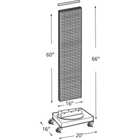 Approved 700253-GRE Pegboard Floor Stand 16