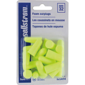 Sellstrom® Premium Disposable Earplugs Uncorded NRR 32 dB 10 Pairs/Pack S23414