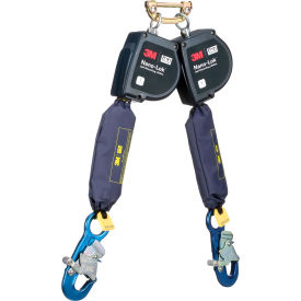 3M™ Dbi-Sala Nano-Lok XL Twin-Leg Self Retracting Lifeline w/Quick Connect & Snap Hook 11'L 3100611