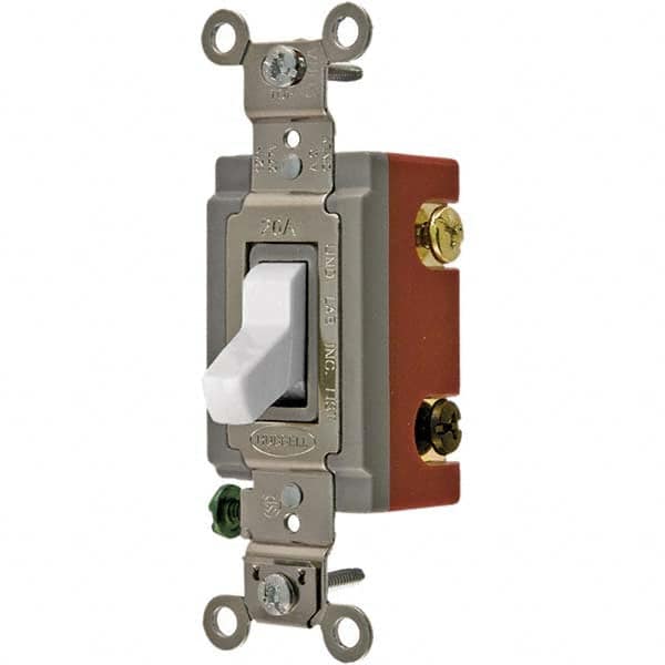 Toggle Switches, Switch Type: Extra Heavy Duty , Switch Sequence: Off-On , Contact Form: SPDT , Actuator Type: Toggle , Terminal Type: Screw  MPN:HBL1224W