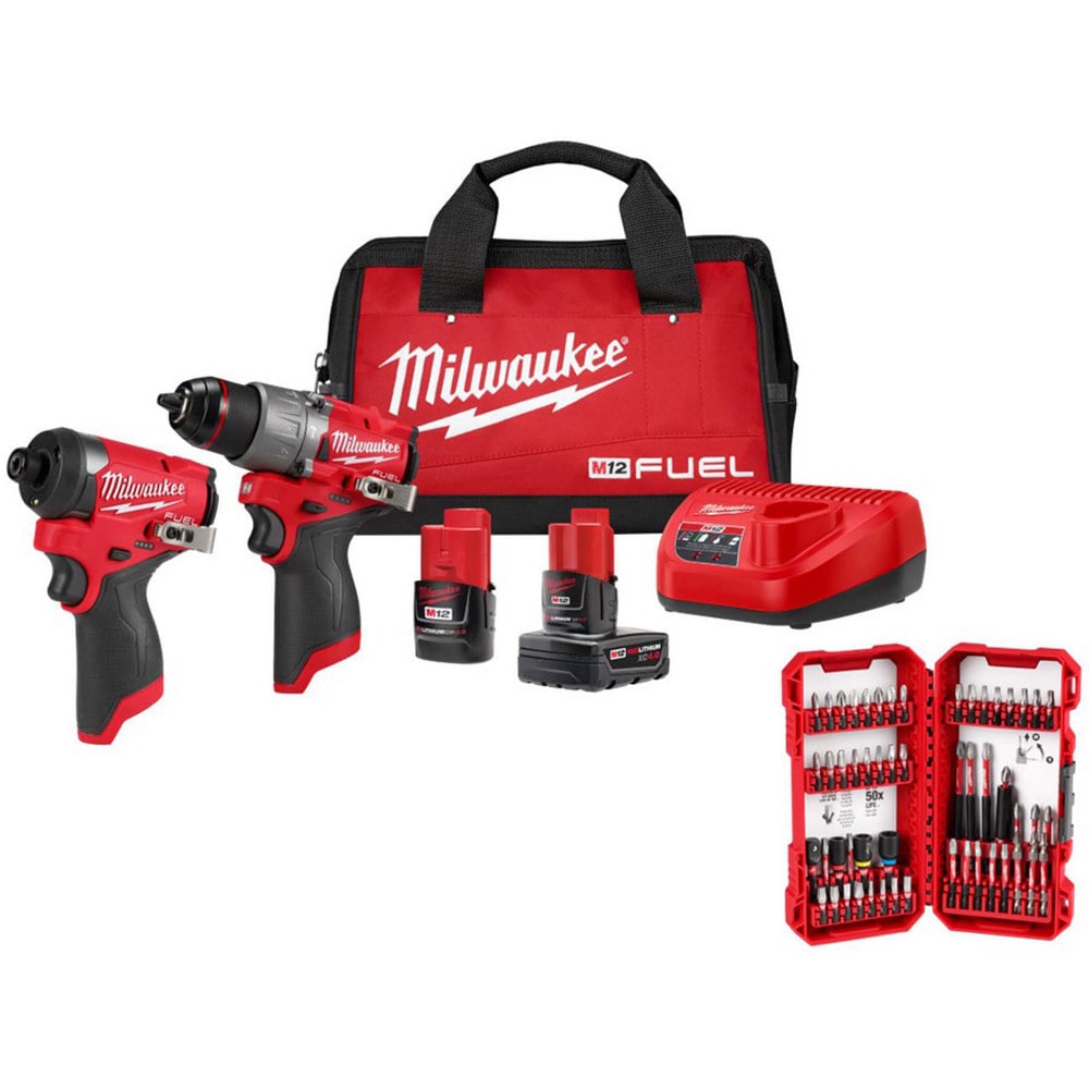 Cordless Tool Combination Kits, Kit Type: 12 Volt Cordless Tool Combination , Tools: Hammer Drill, 1/4 in Hex Impact Driver , Voltage: 12.00  MPN:1607666/3552726