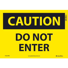 GoVets™ Caution Do Not Enter 10x14 Pressure Sensitive Vinyl 210PB724