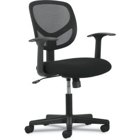 HON® 1-Oh-Two Mid-Back Task Chairs 250 Lbs. Cap. Black Seat Black Frame HVST102