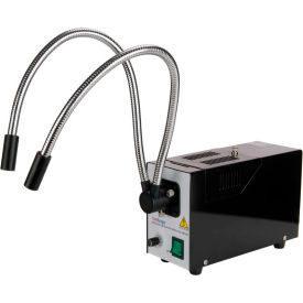 AmScope HL250-BY 150W Dual Gooseneck Fiber Optic Illuminator HL250-BY