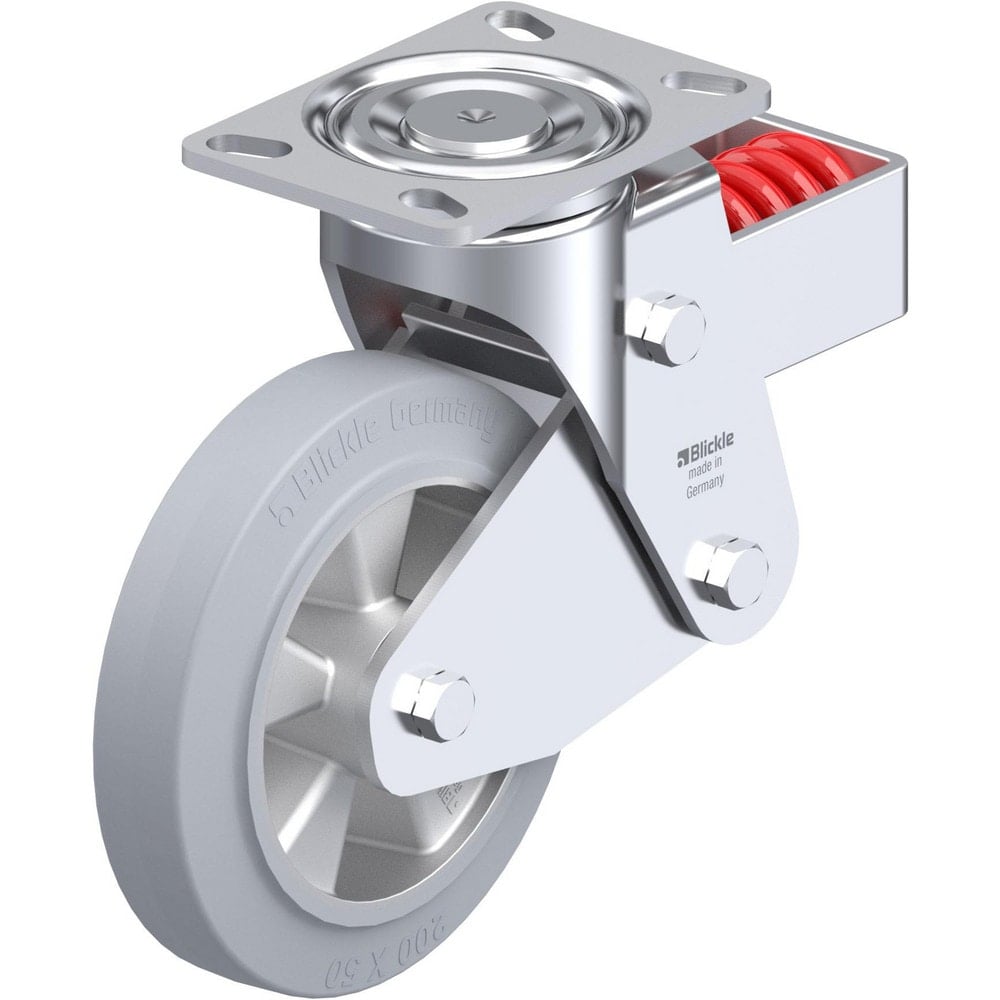 Top Plate Casters, Mount Type: Plate , Number of Wheels: 1.000 , Wheel Diameter (Inch): 5 , Wheel Material: Rubber , Wheel Width (Inch): 1-9/16  MPN:910343