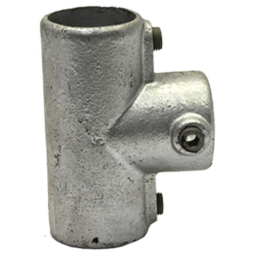 Pipe Rail Fittings, Rail Fitting Type: Tee , Type: Fit Rite Long Tee, Used To Join 2 Rails Together At Top Of A Stanchion , Material: Steel  MPN:155069