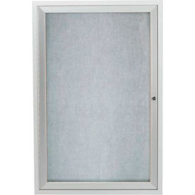 Aarco 1 Door Aluminum Framed Enclosed Bulletin Board - 24