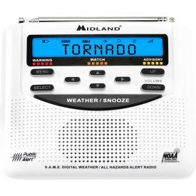 Midland® NOAA Weather Alert Radio White WR120B