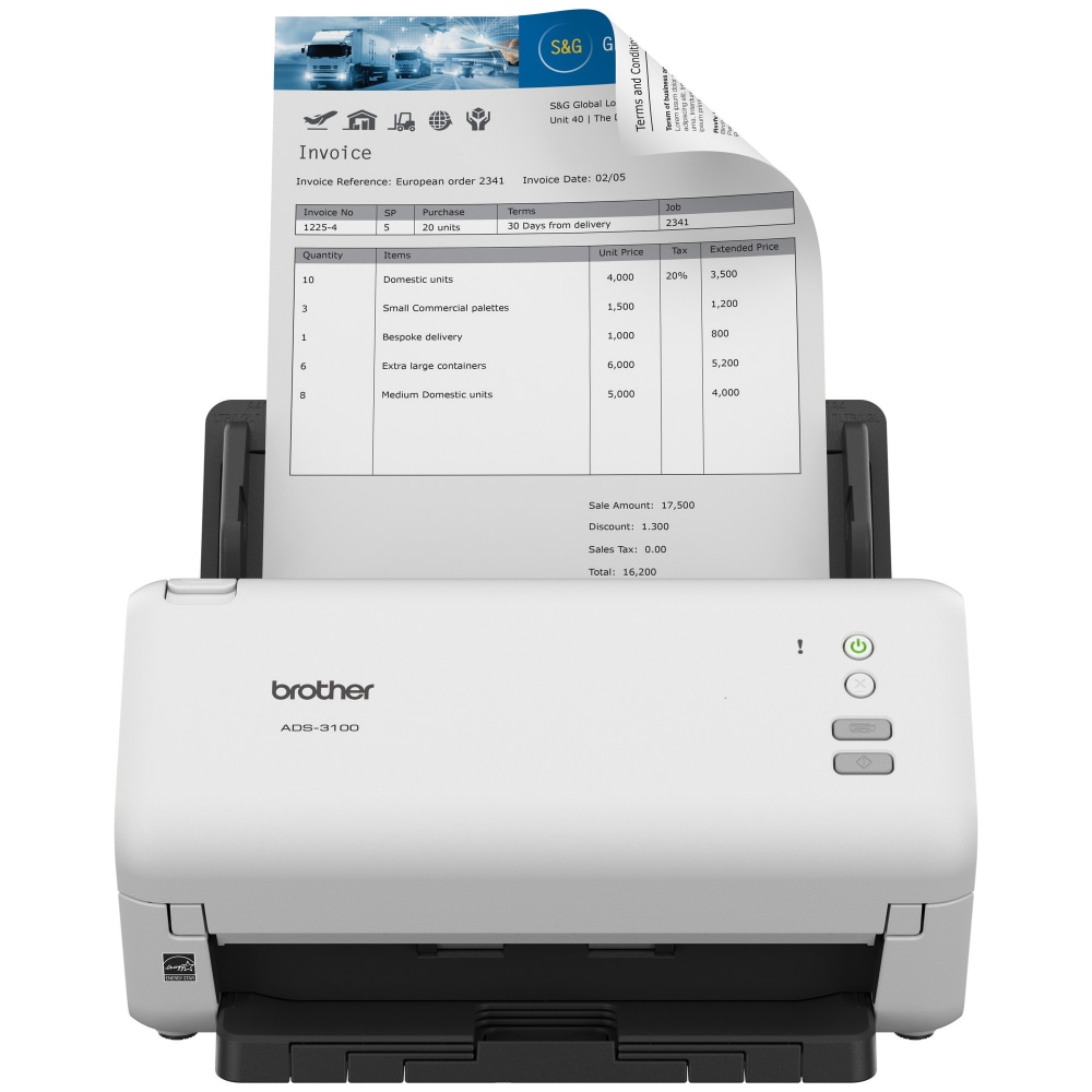 Brother High-Speed Desktop Scanner for Small Office & Home Office Professionals ADS-3100 MPN:ADS3100