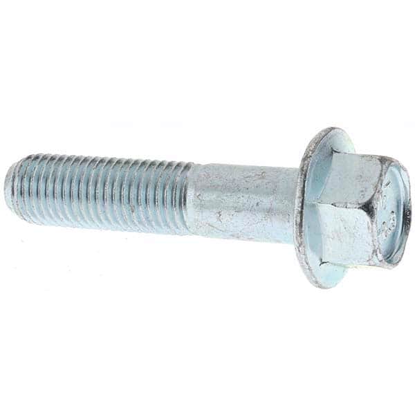 Smooth Flange Bolt: M10 x 1.25 Metric, 45 mm Length Under Head, Partially Threaded MPN:4575