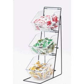 Cal-Mil 1709 3 Tier Iron Condiment Display with Clear Bins 12