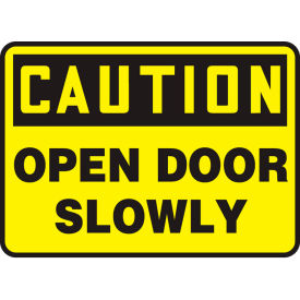 Accuform MABR603VS Caution Sign Open Door Slowly 10