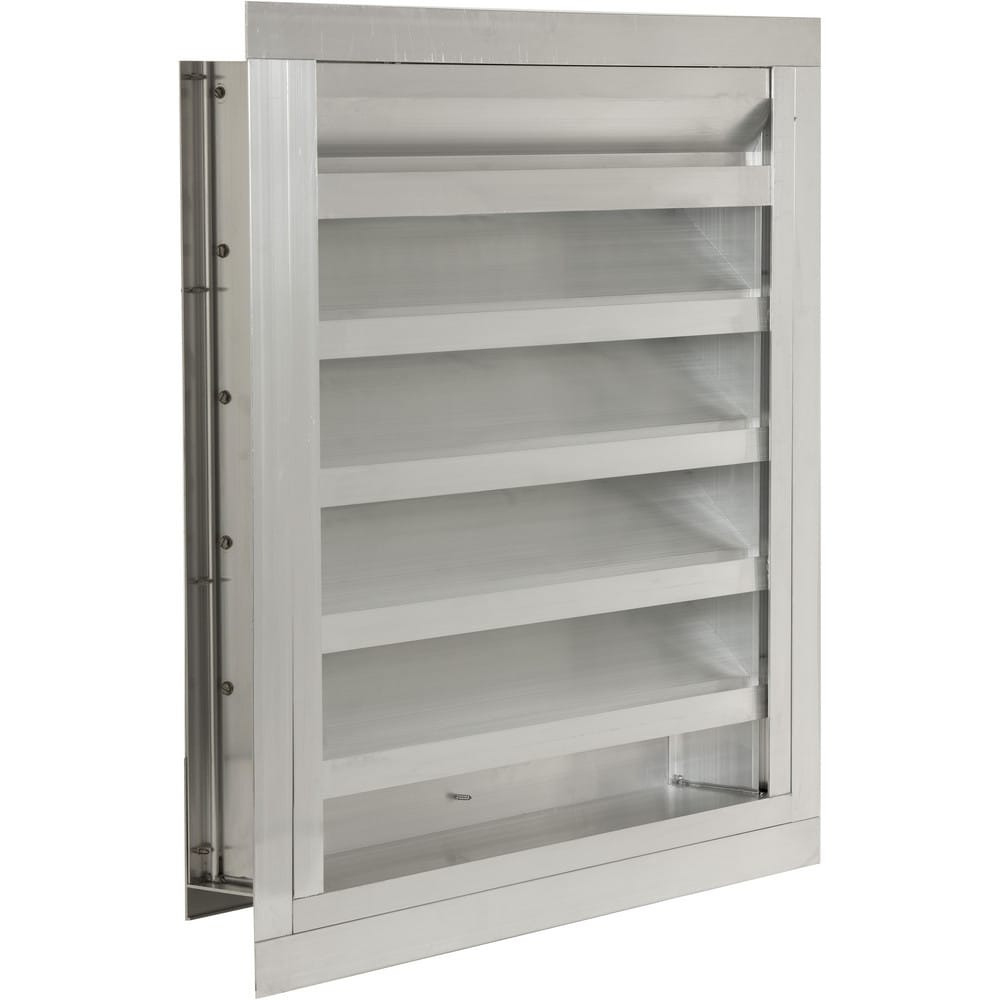 Louvers, Type: Combination Louver/Damper with Drainable Blades, Intake or Exhaust, Extruded Aluminum , Width (Inch): 60 , Depth (Inch): 4 , Height (Inch): 60  MPN:ACL-F 60X60