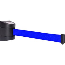 WallPro 400 Wall Mount Retractable Belt Barrier Black Case W/15' Blue Belt WP400B-BL150