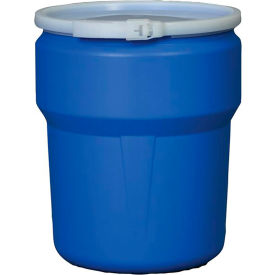 Eagle® Lab Pack Open Head Poly Drum Plastic Lever Lock 10 Gallon Capacity Blue 1609B