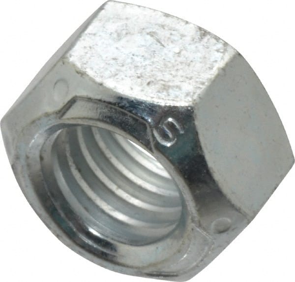 Hex Lock Nut: Distorted Thread, 1/2-13, Grade C Steel, Cadmium Clear-Plated MPN:R52001699