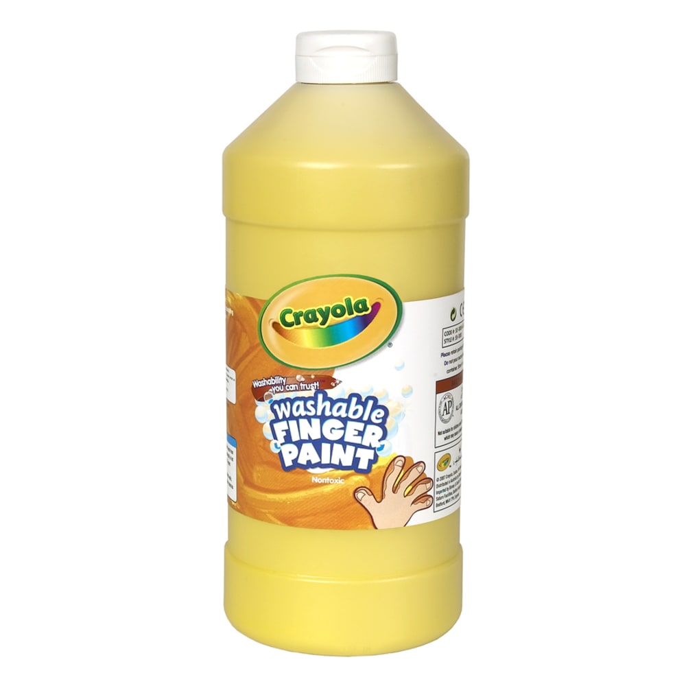 Crayola Washable Finger Paint, 32 Oz., Yellow (Min Order Qty 6) MPN:55-1332-034