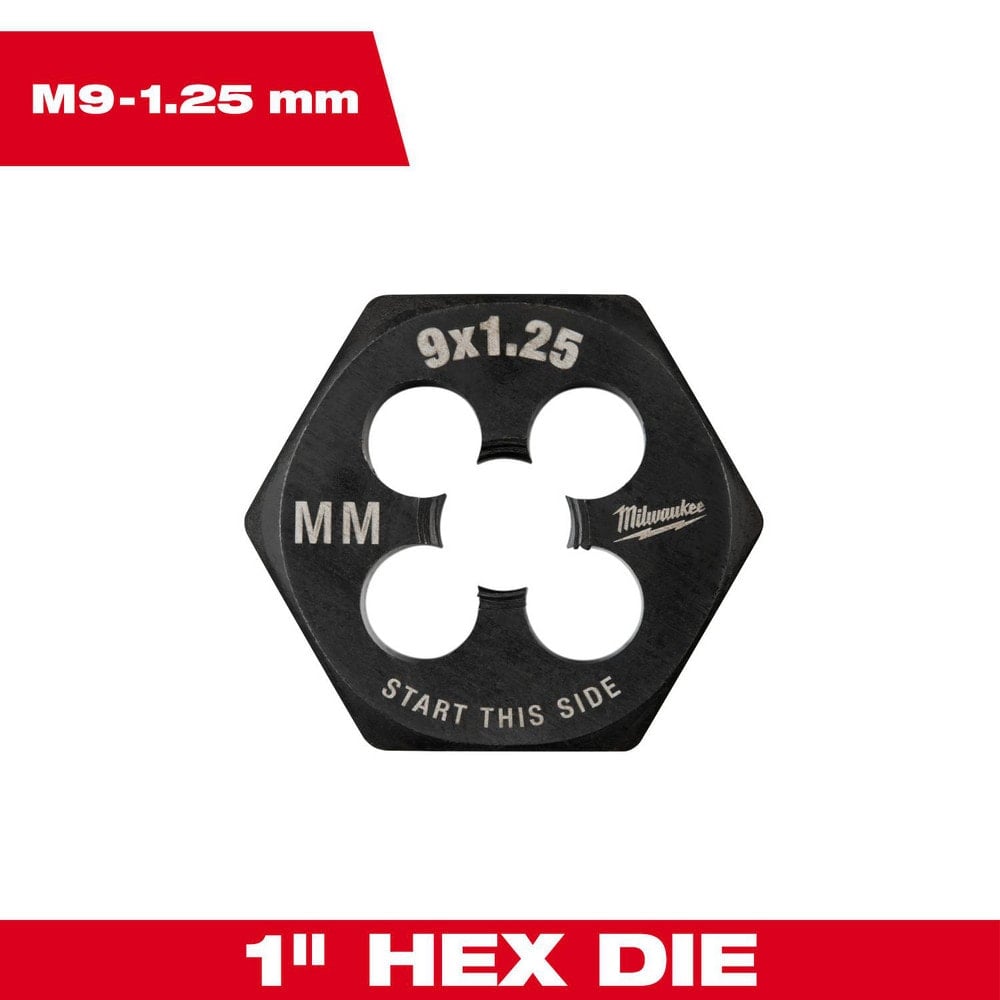 Hex Rethreading Dies, Thread Size (mm): M9x1.25 , Material: Carbon Steel , Thread Direction: Right Hand , Thread Standard: Metric Special , Series: Hex-LOK  MPN:49-57-5347